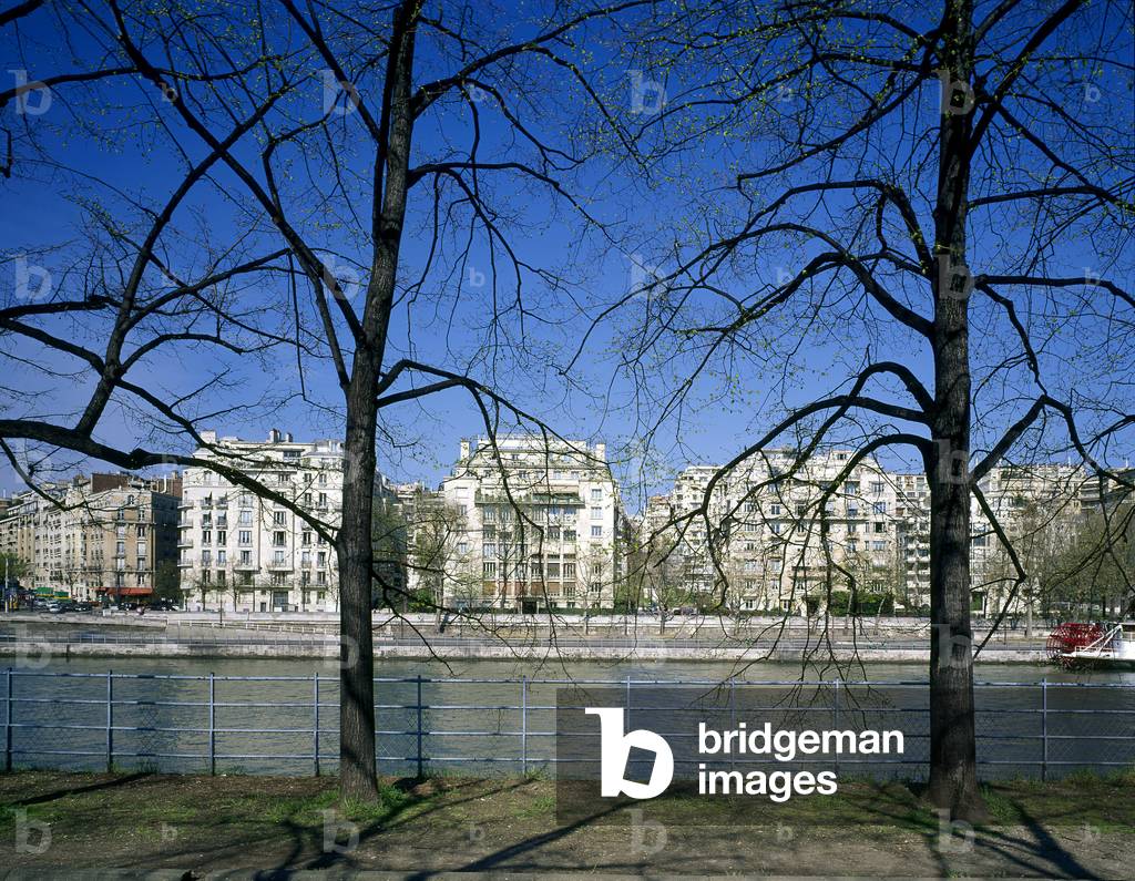 Passy seen from Ile des Cygnes in Paris.