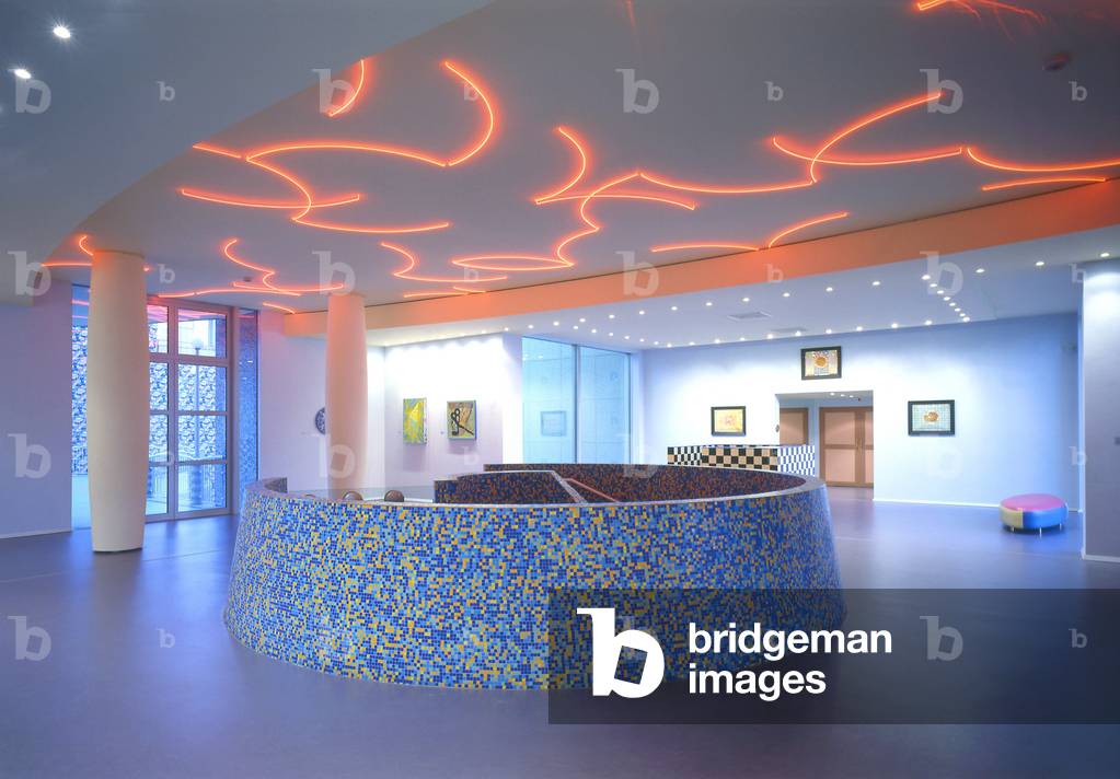 Museum of Design in Groningen, Netherlands. Architects: Alessandro Mendini, Michele de Lucchi, Coop Himmelblau and Philippe Starck, 1985-1995. Photography 1995