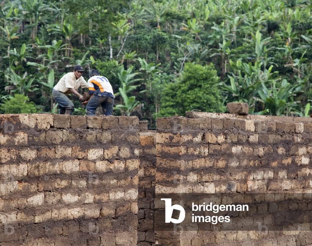 Built in Adobe, raw earth brick in Peru.