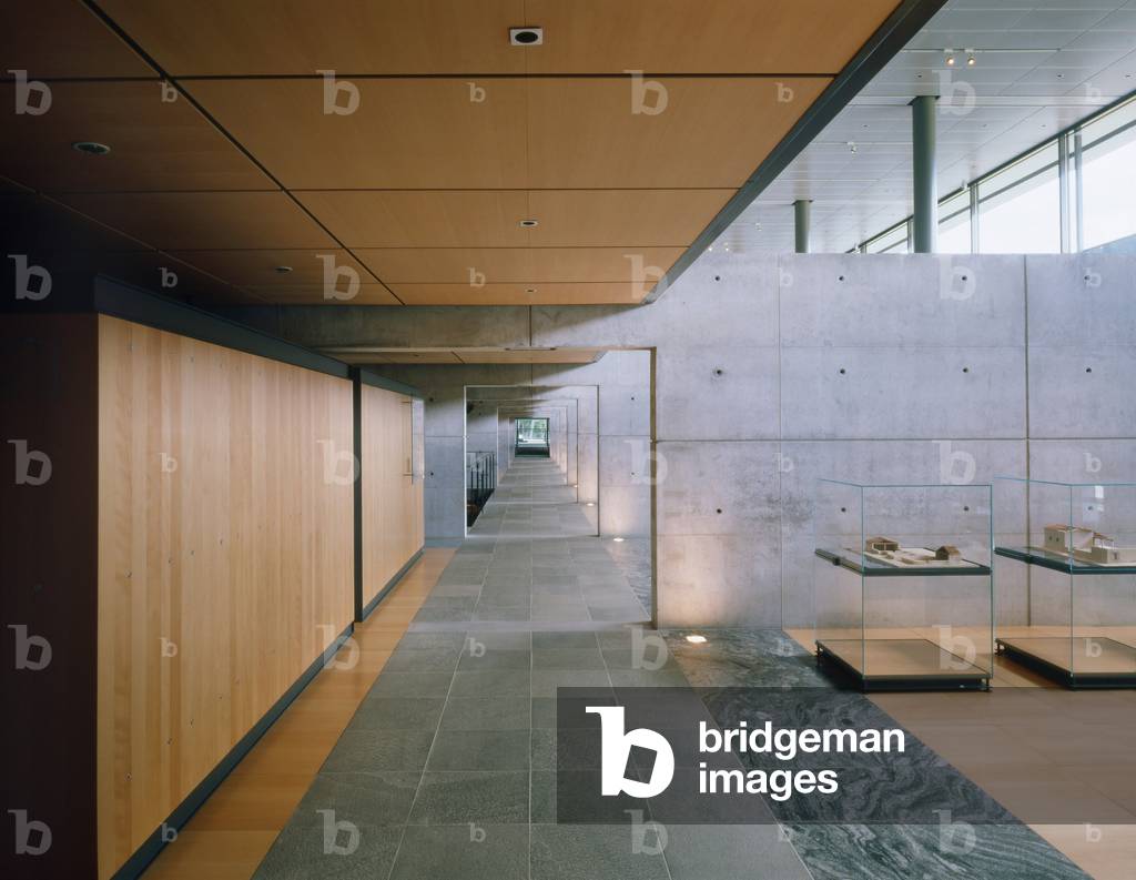 Museum of Celtic Civilization at Mont Beuvray, Saint Leger sous Beuvray (Saone and Loire). Realisation 1996, architect Pierre Louis Faloci. Photography 1996.