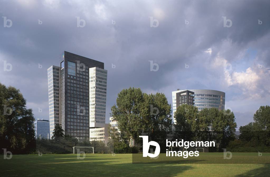 Bank ABN-AMRO (ABN AMRO headquarters) in Amsterdam, Netherlands (Netherlands). Architecture of Leoh Ming Pei.