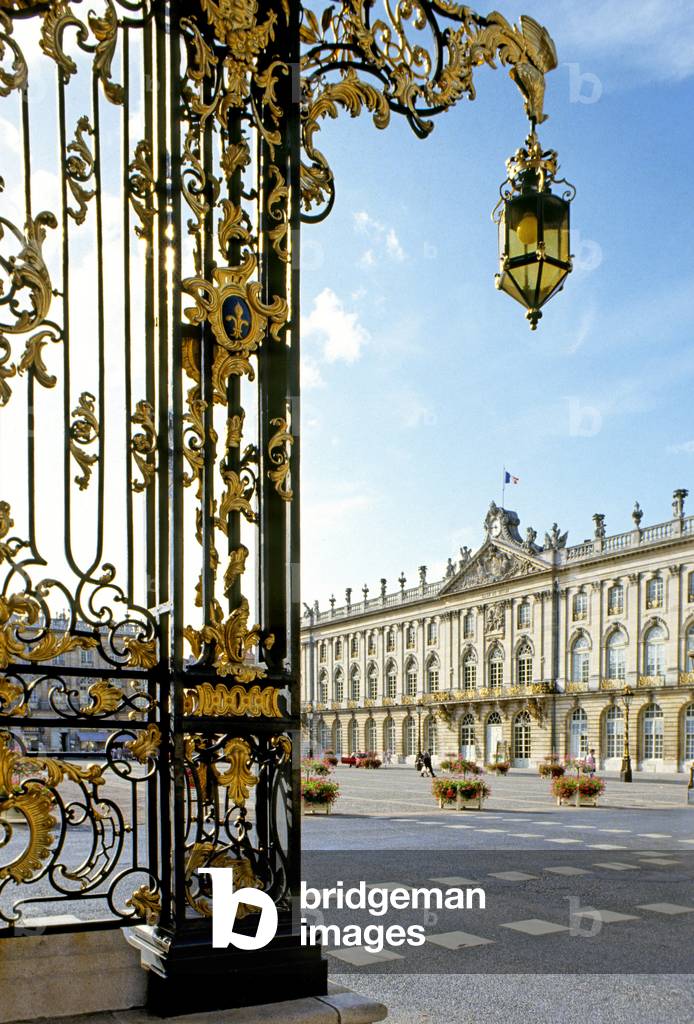 Place Stanislas, architect Emmanuel Here (1705-1763), 1752-1755, in Nancy (Meurthe and Moselle, Lorraine). Grid by Jean Lamour
