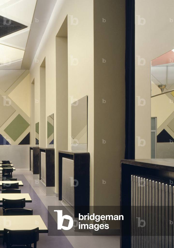 Cafe de l'Aubette in Strasbourg (Bas Rhin). Architect Theo van Doesburg (Emil Marie Kupper, 1883-1931), realisation 1928.