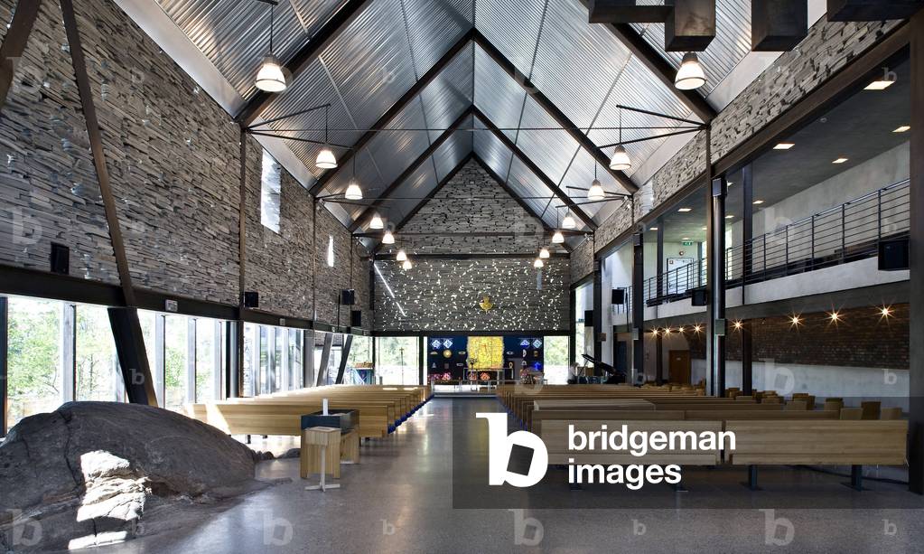 Mortensrud Church in Oslo (Norway). Architect Jensen/Skodvin Architecs, 2002.