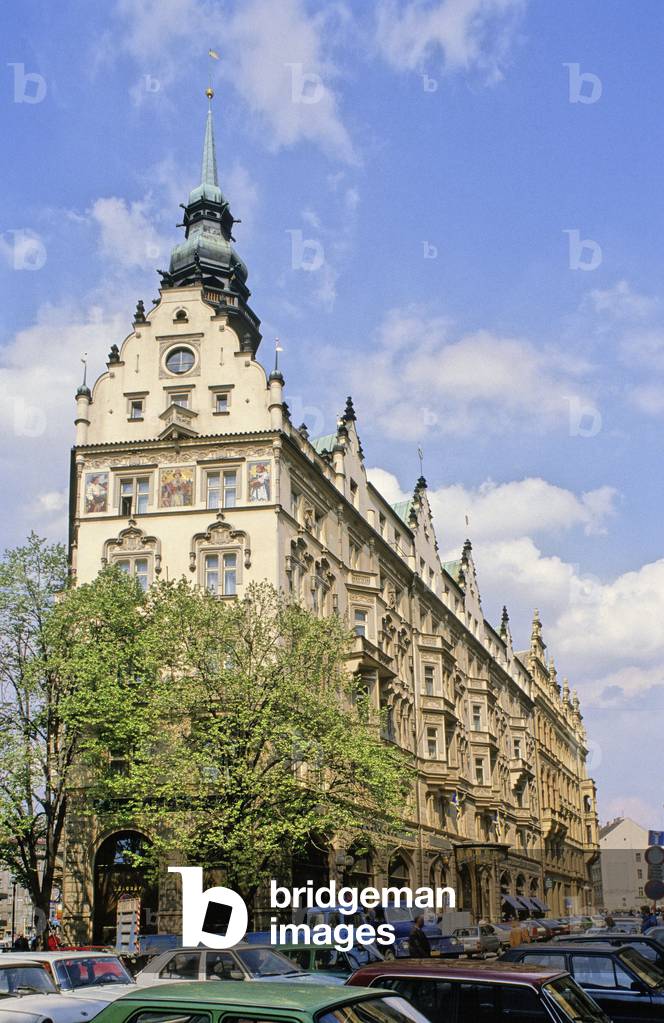 Hotel Pariz, Republic Square, in Prague Old Town, Czech Republic.