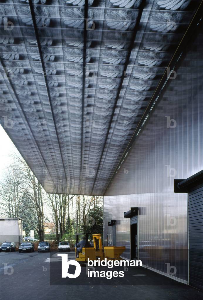 Ricola Factory by architects Jacques Herzog and Pierre de Meuron in Mulhouse in 1995. (photo)