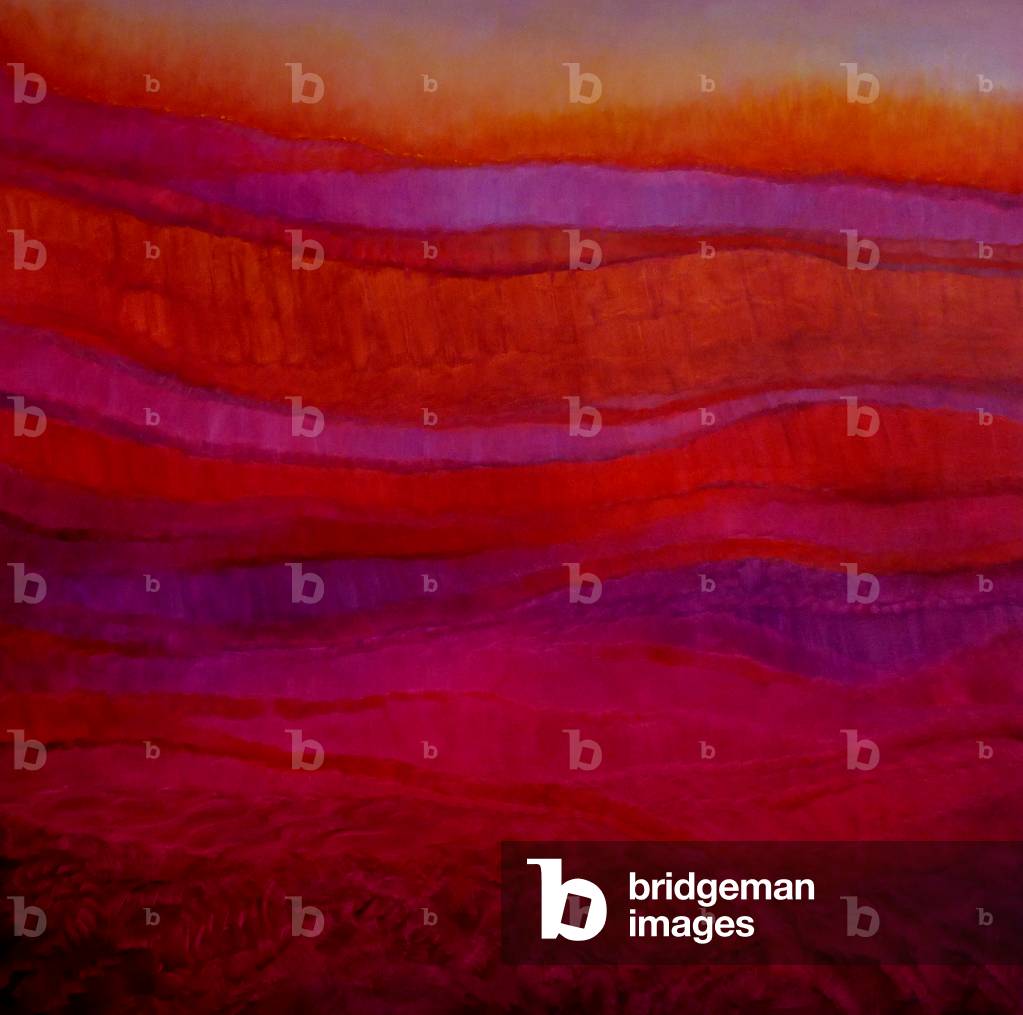 Magenta Deep, 2018 (oil on canvas) Red abstract