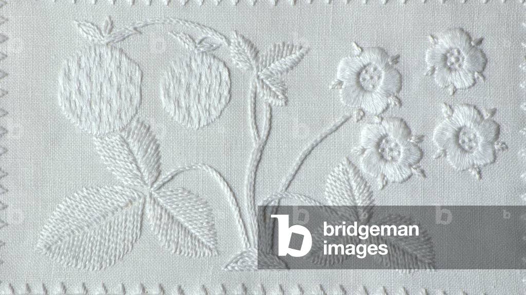 Handkerchief case, c.1890 (linen & silk)