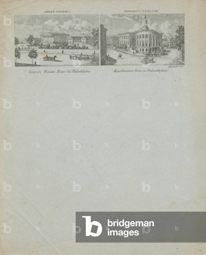 Girard College and Merchant's exchange, c.1840 (litho)


