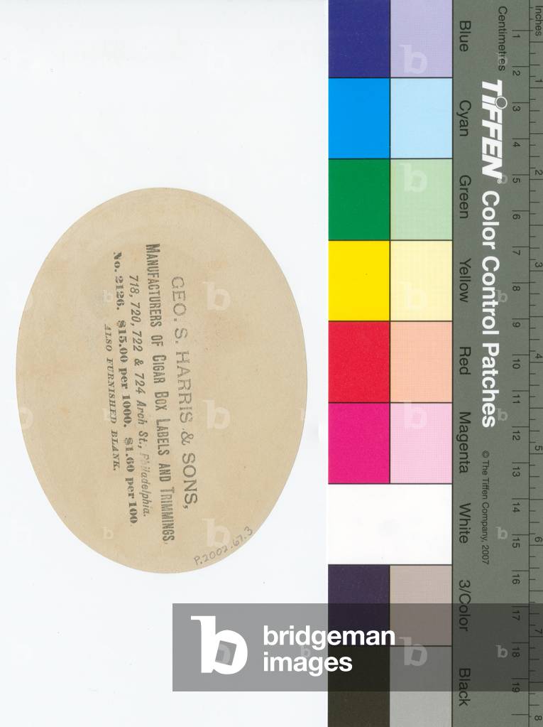 Geo. S. Harris & Sons cigar box labels and trimmings, c.1880 (chromolitho)