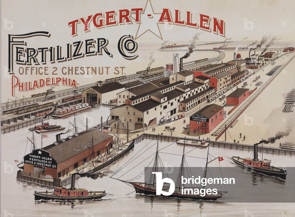 Advertisement for Tygert-Allen Fertilizer Co., Philadelphia, c.1890 (chromolitho)