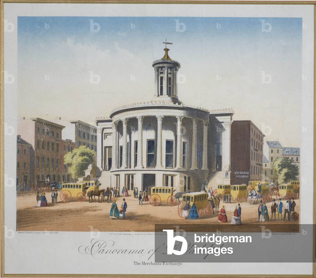 Panorama of Philadelphia, printed by Finkeldey & Demme, c.1856 (hand-coloured litho)
