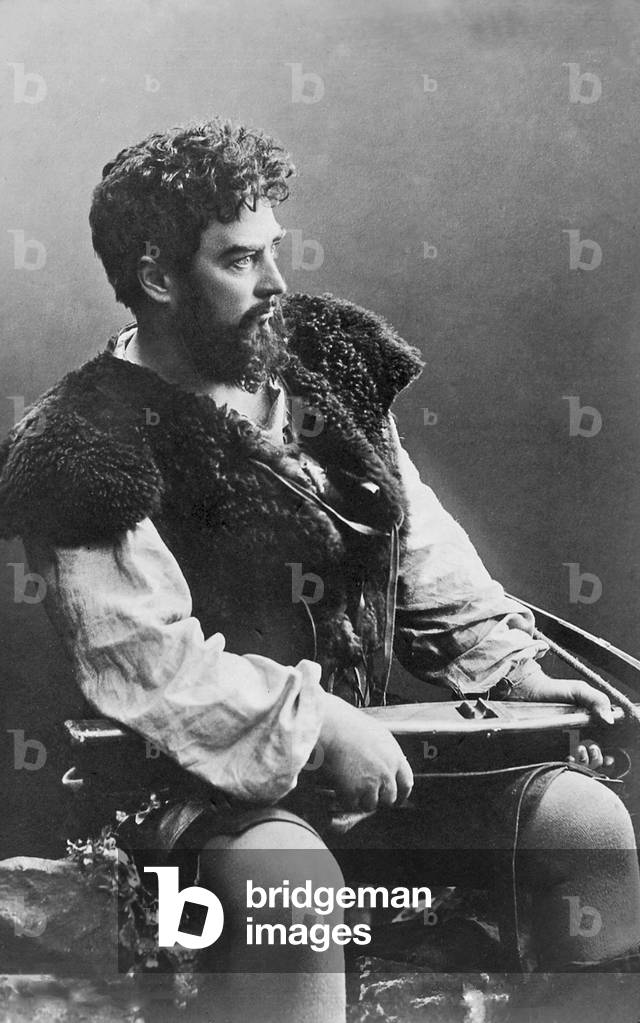 Adalbert Matkowsky nel ruolo di William Tell. Attore tedesco. 6 dicembre 1857 - 16 marzo 1909.