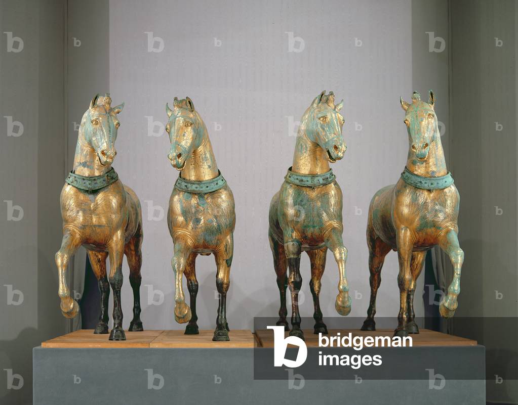 Basilica di San Marco, Venice: figures of horses, Roman (gilded bronze)