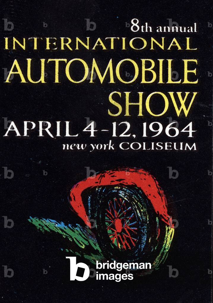 A Car Wheel - Illustree vignette, claimed for the International Motor Show in New York (USA), 1964
