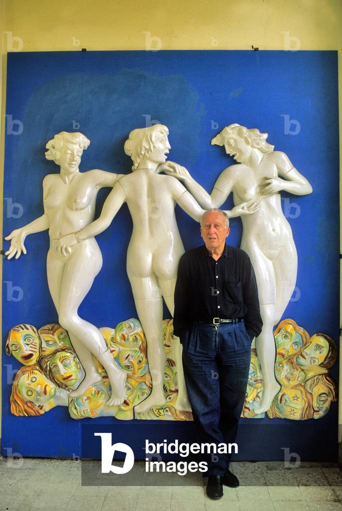 Enrico Baj (1924-2003) italian painter, 1999