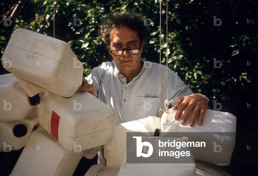 Andre Villers, french photographer, in Mougins, France, september 1987
