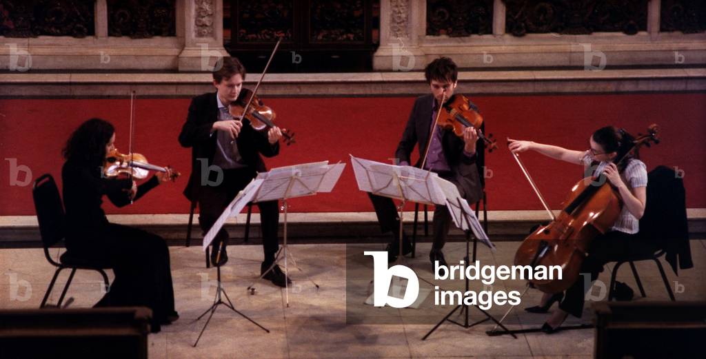Ligeti Quartet in rehearsal