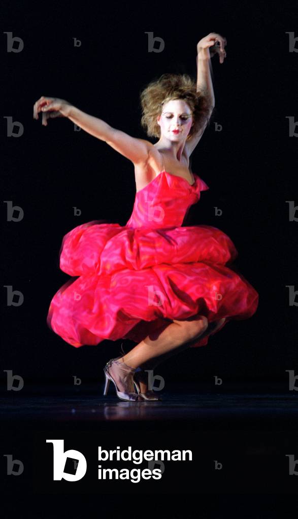 Clemmie Sveaas of Rambert Dance Company performs in 'A Tragedy of Fashion' at Sadler's Wells, London, May 2004