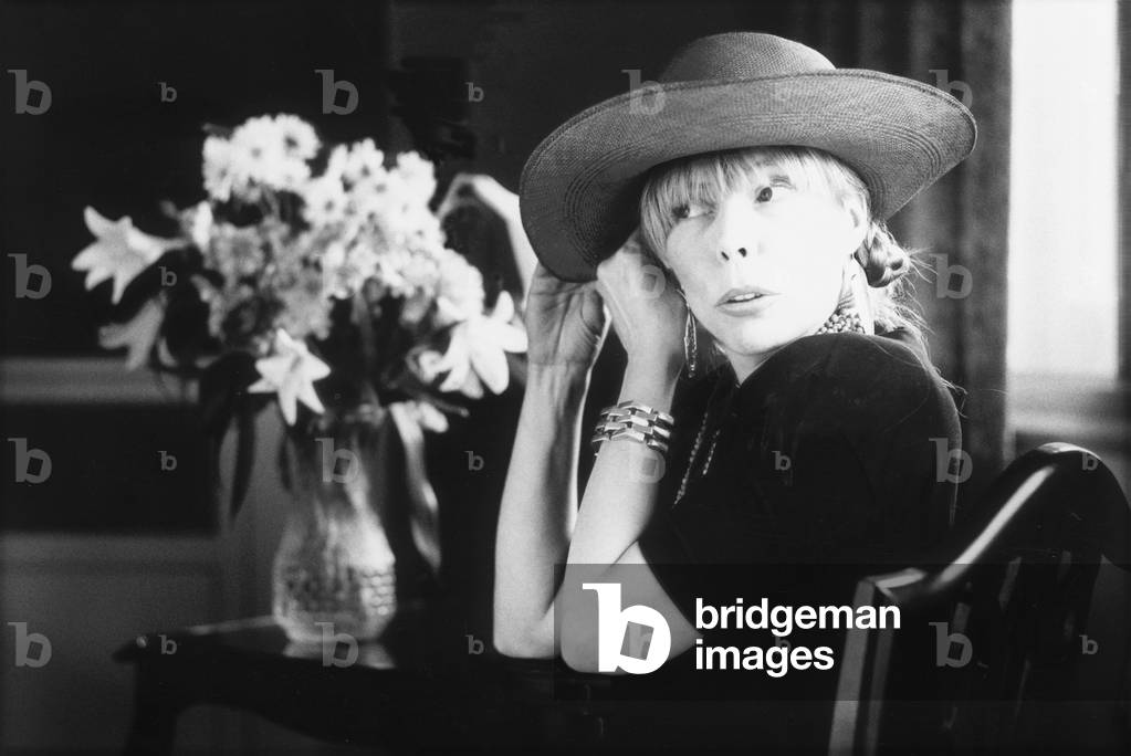 Joni Mitchell portrait wearing