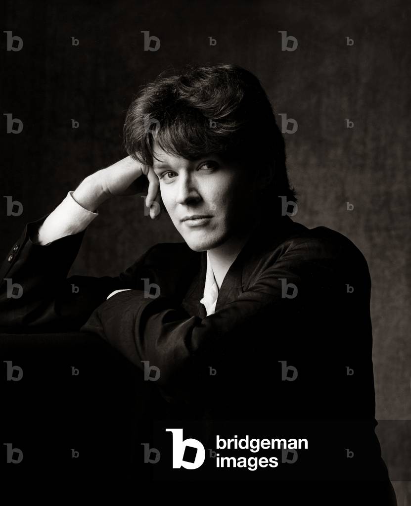 Portrait of David Sylvian (b/w photo) 1980s