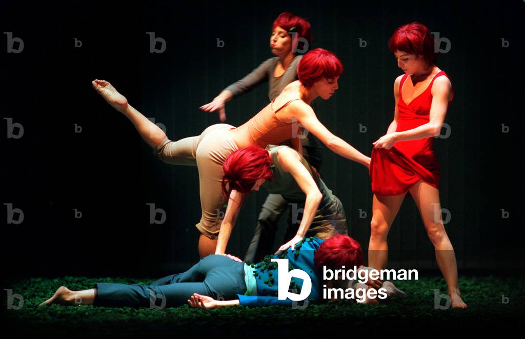 Rambert Dance Company perform The Seven Deadly Sins', Sadler's Wells, London, 2000. Choreography by Didy Veldman, music by Zemon and Luca Mainardi.