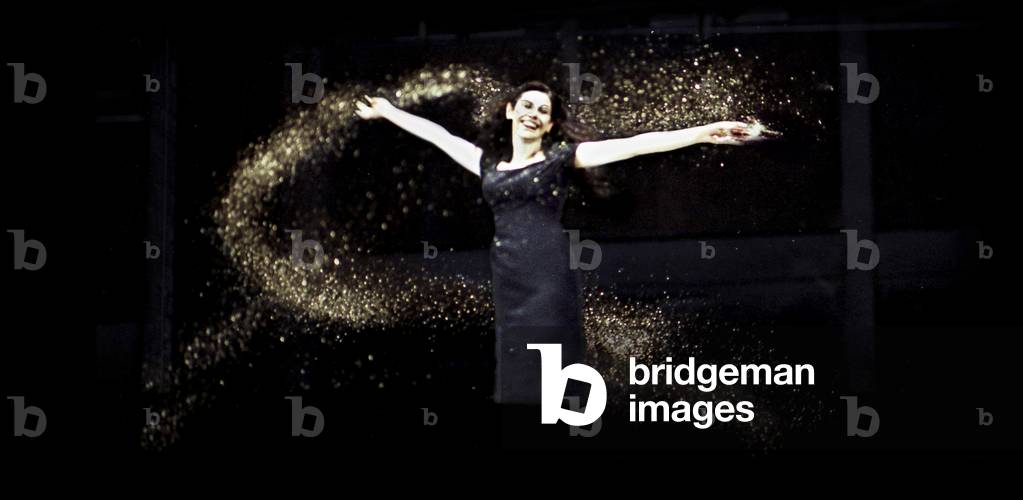 Bartok 's Bluebeard 's Castle by Frankfurt Opera at the Festival Theatre, Edinburgh 24/08/2013. Tanja Ariane Baumgartner as Judith, Robert Hayward as Bluebeard.