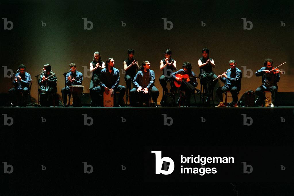 Flamenco musicians perform in