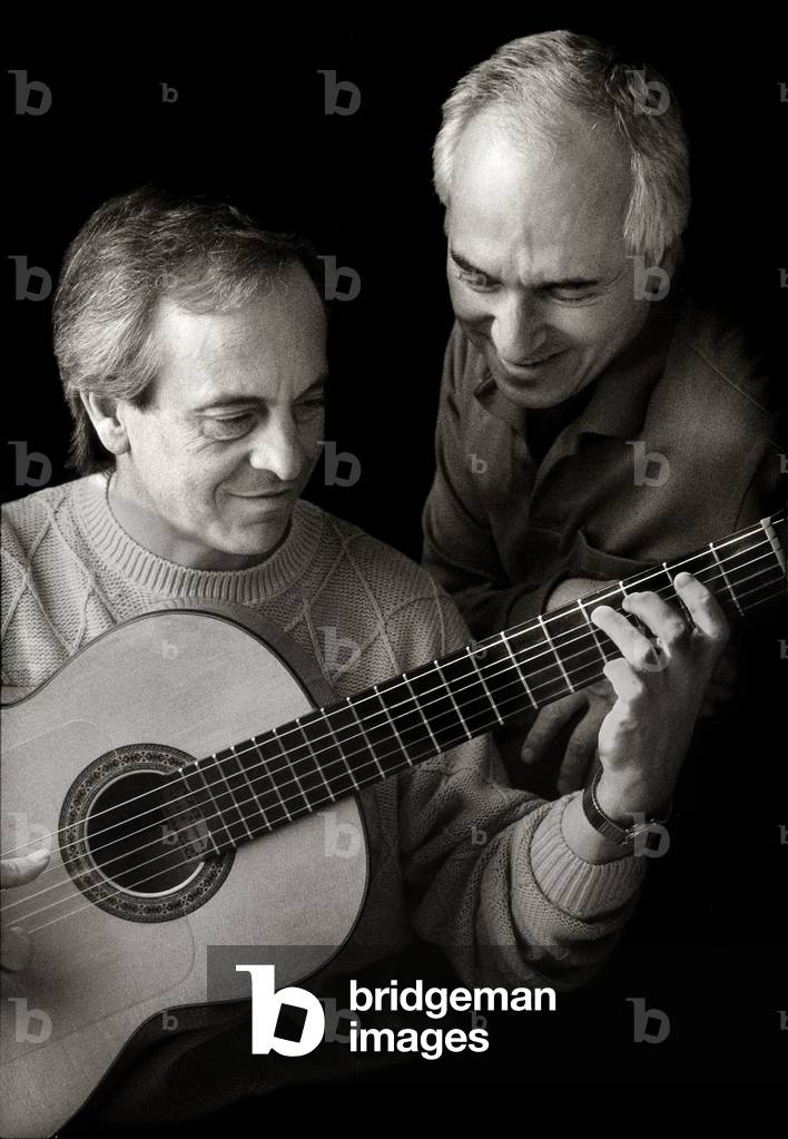 Guitar Virtuosi - Composers Paco Pena & John Williams ( Right ) (b/w photo)