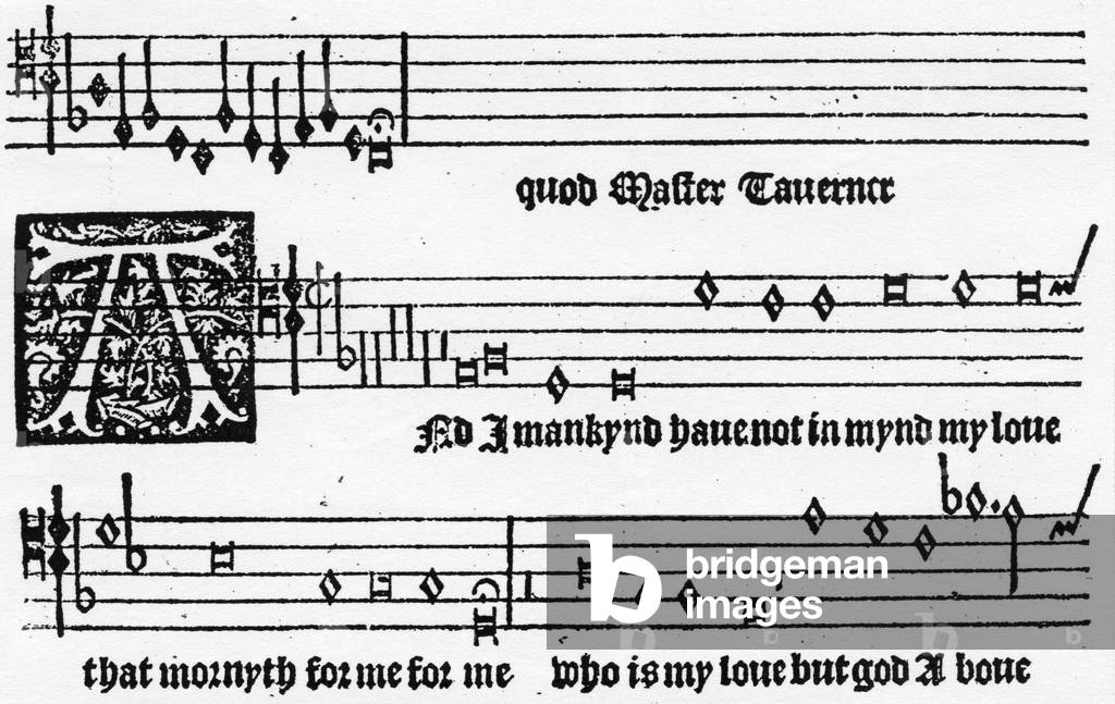 TAVERNER, John Score of song by Taverner