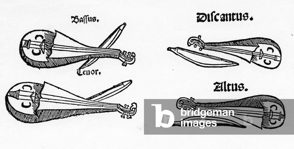 Rebec - woodcut from Agricola's 'Musica Instrumentalis Deudsch', 1529
