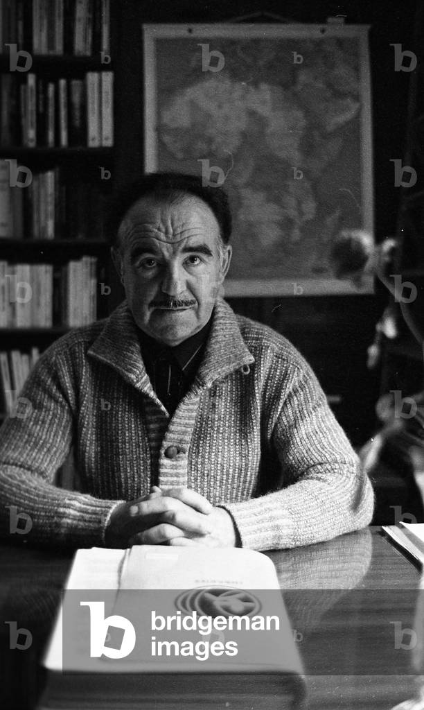 The writer Roger Delpey, France, 12/1980