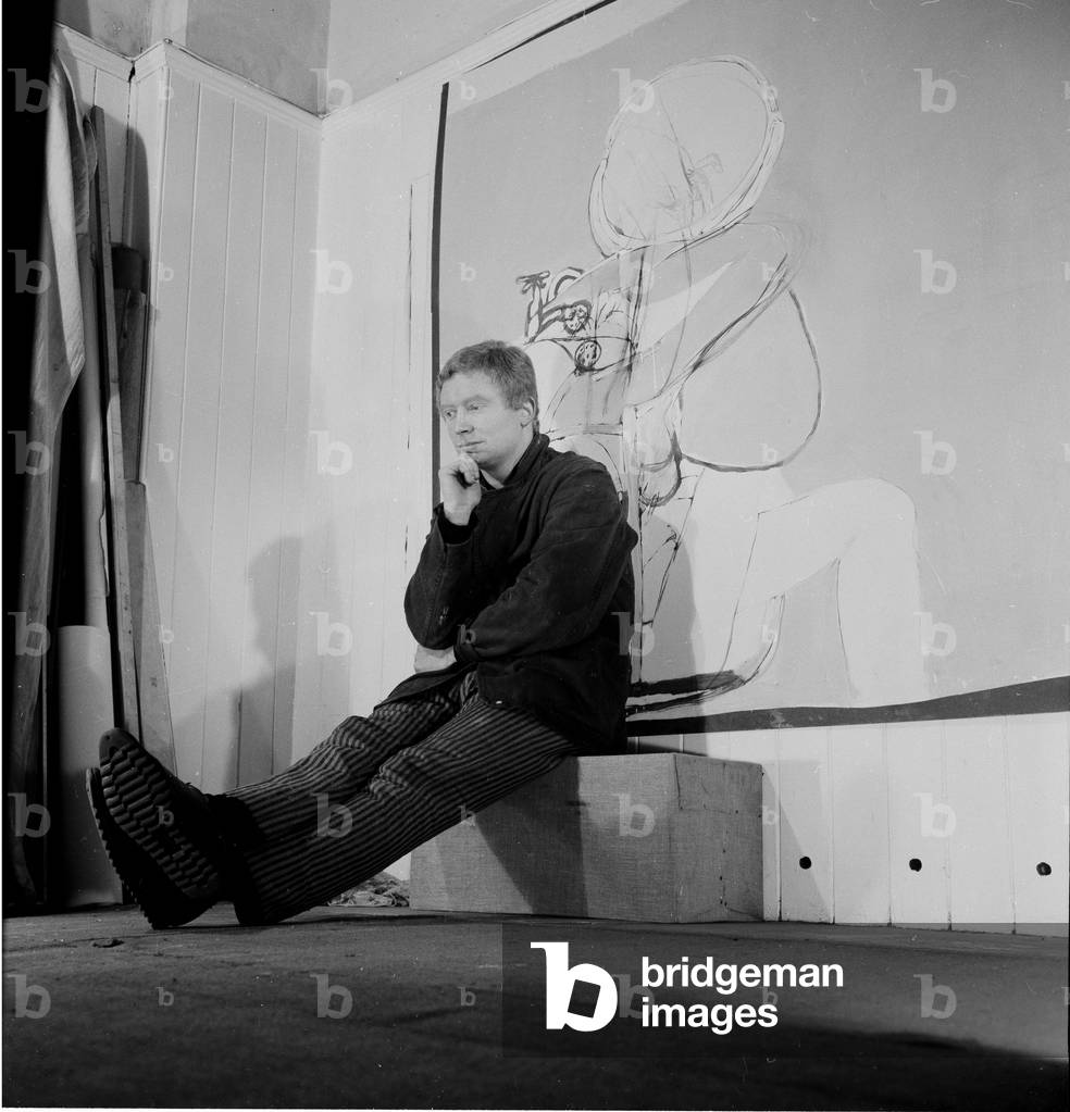 Brett Whiteley, 1964 (b/w photo)