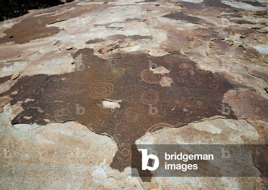 Engravings in Tchitundo Hulo Hills, Angola, Africa (photo)