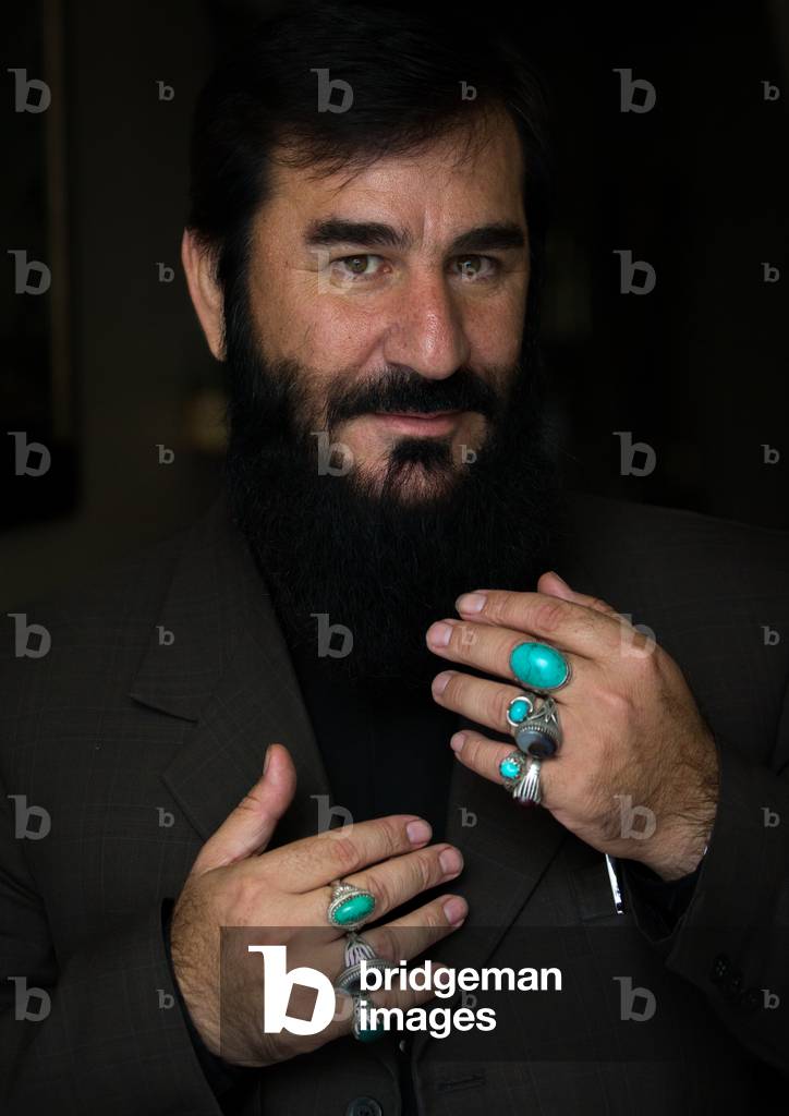 Iranian Man with Rings on Fingers during Chehel Menbari Festival, Lorestan Province, Khorramabad, Iran (photo)