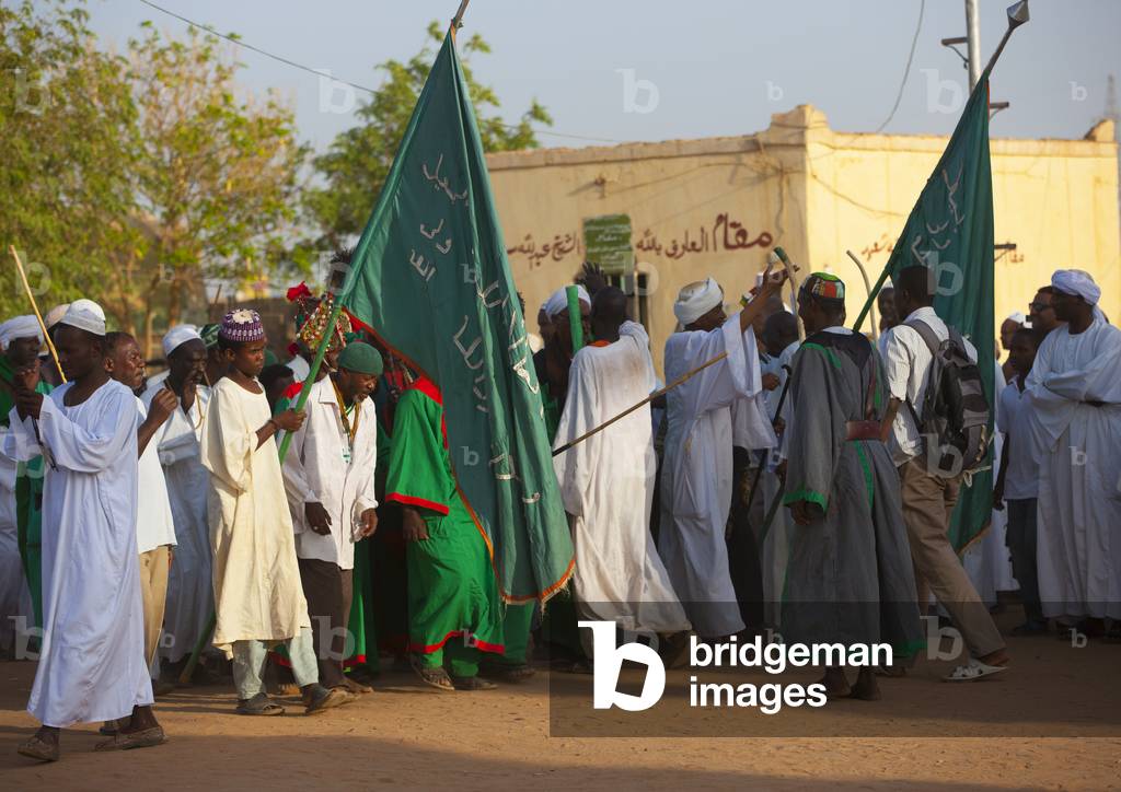 Sufi Whirling Dervishes at Omdurman Sheikh Hamad El Nil Tomb, Khartoum, Khartoum State, Sudan (photo)
