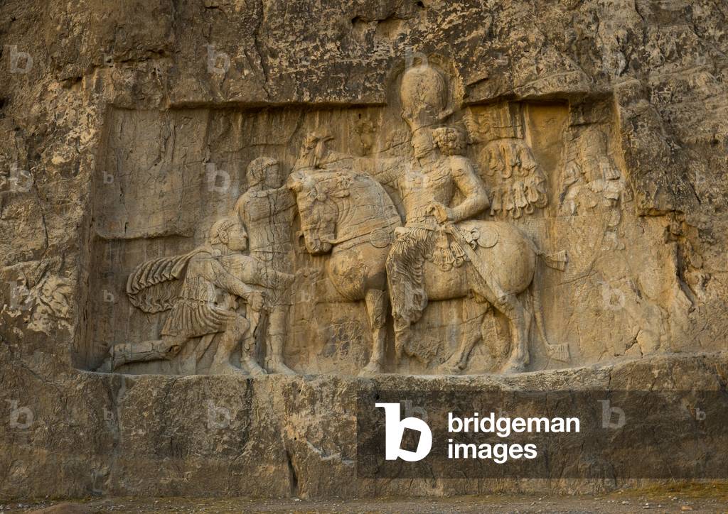 The Triumph of Shapur I Over the Roman Emperor Valerian and Philip the Arab, Fars Province, Shiraz, Iran (photo)