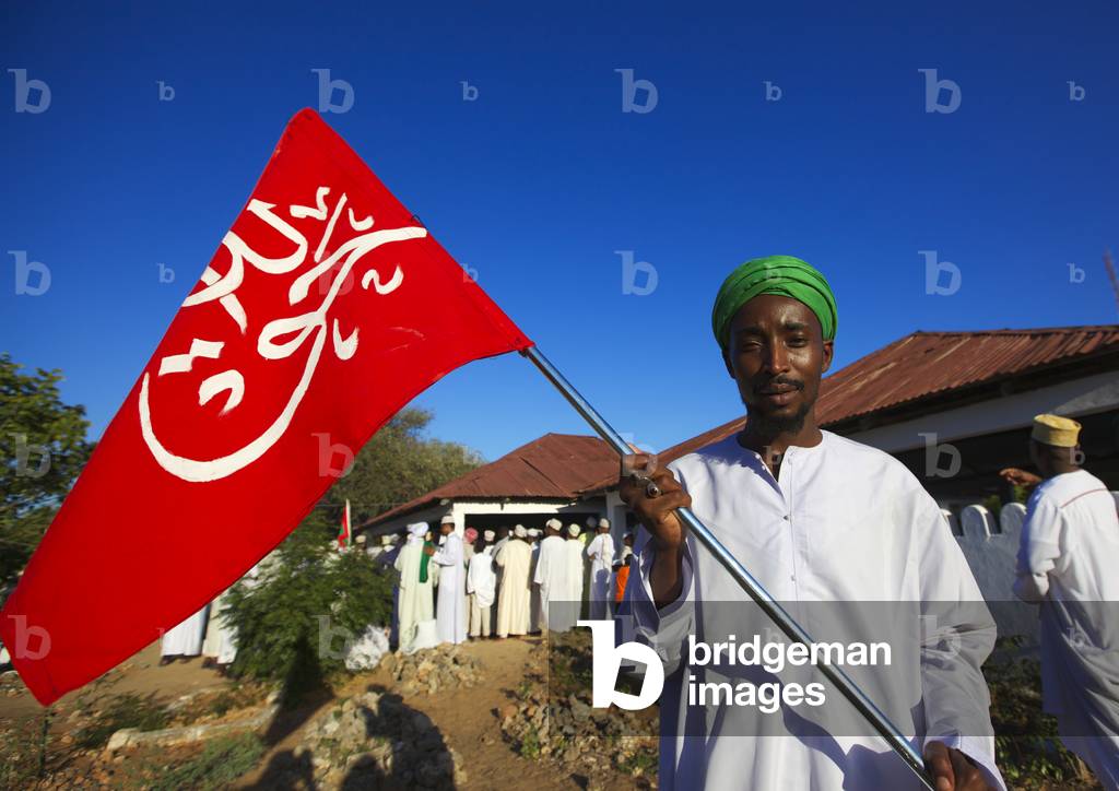 Male procession, Tribute to the shariff, During maulidi festival, Lamu, Kenya, Africa (photo)