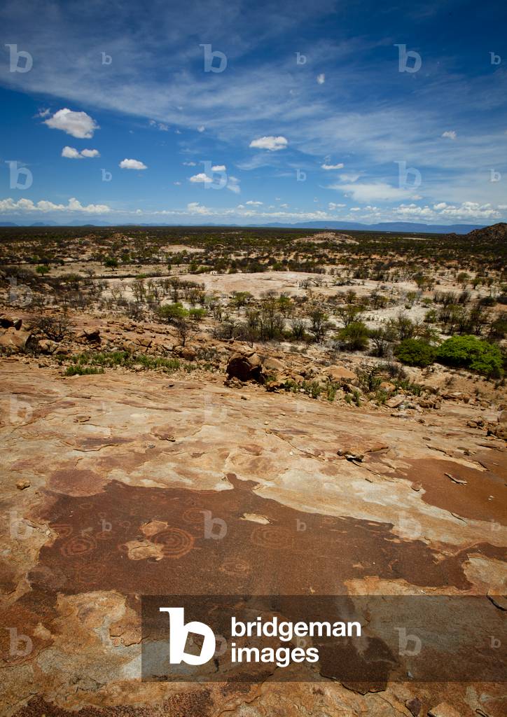 Engravings in Tchitundo Hulo Hills, Angola, Africa (photo)