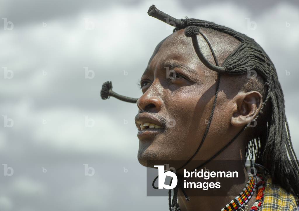 Portrait of a maasai warrior, Nakuru county, Nakuru, Kenya, Africa (photo)