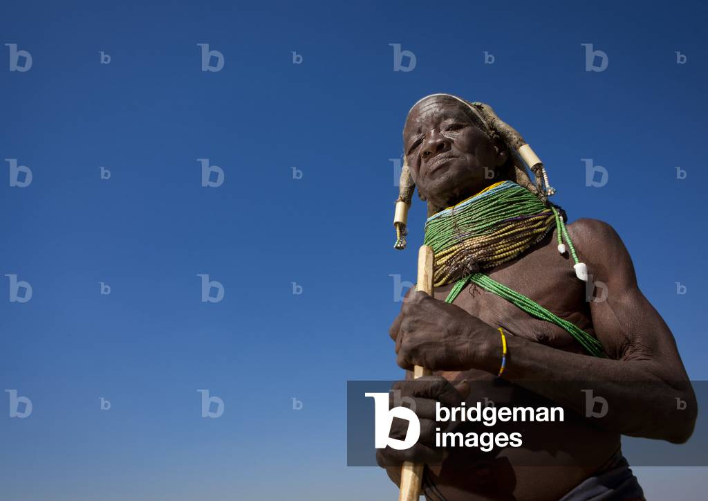 Old Mumuhuila Woman, Hale Village, Angola, Africa (photo)