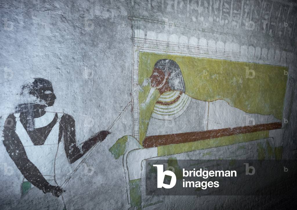 Osiris Painting in The Tomb of Qalhata, El Kurru, Fourth Cataract, Sudan (photo)
