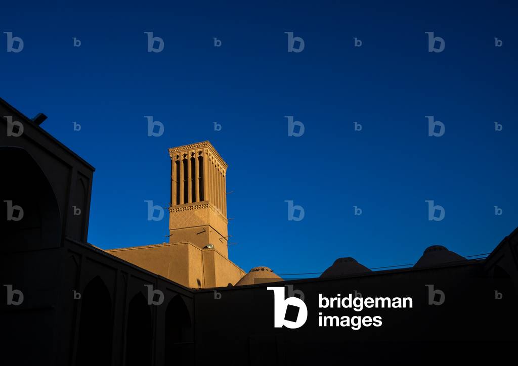 Wind Towers used as a Natural Cooling System in Iranian Traditional Architecture, Yazd Province, Yazd, Iran (photo)