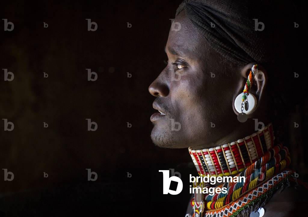 Portrait of a samburu tribesman morane, Samburu county, Samburu national reserve, Kenya, Africa (photo)