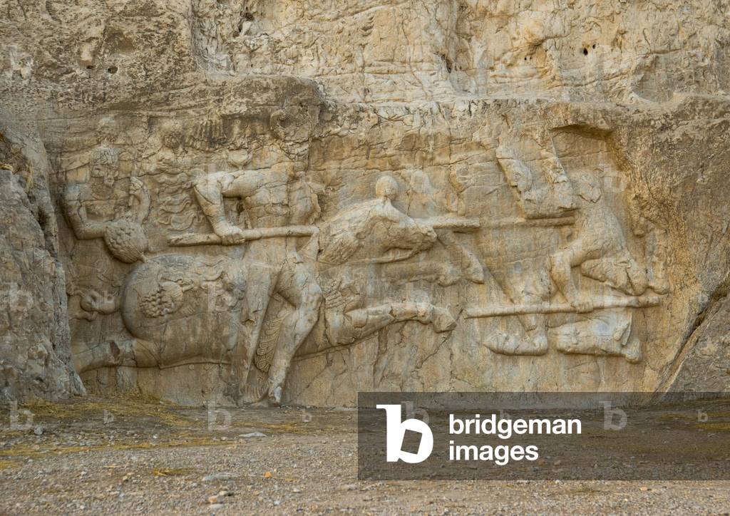 Equestrian Victory of Hormizd Ii Over King Papak of Armenia at Naqsh-e Rustam, Fars Province, Shiraz, Iran (photo)