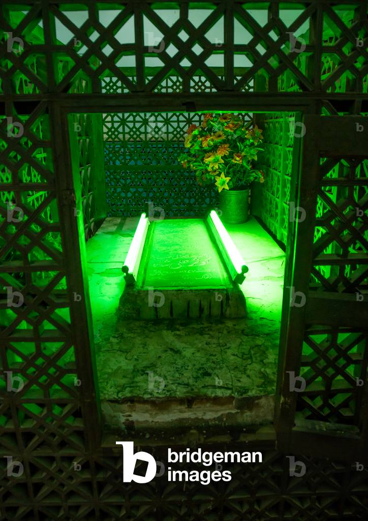 Tomb With Green Light In The Three Domes Moshtaghie, Central County, Kerman, Iran, 2016 (photo)