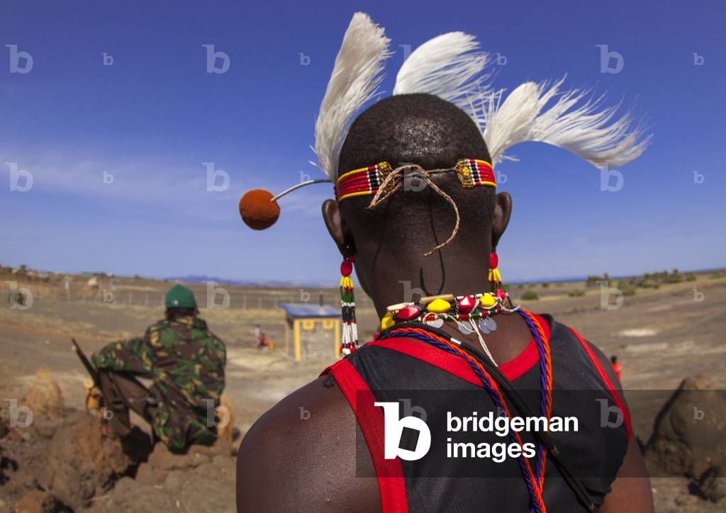Turkana tribesman, Turkana lake, Loiyangalani, Kenya, Africa (photo)