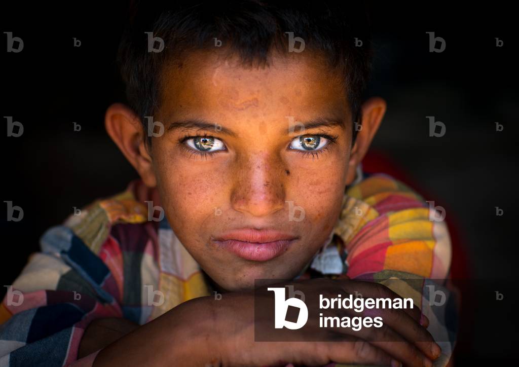 Gypsy Boy With Beautiful Eyes, Central County, Kerman, Iran, 2016 (photo)