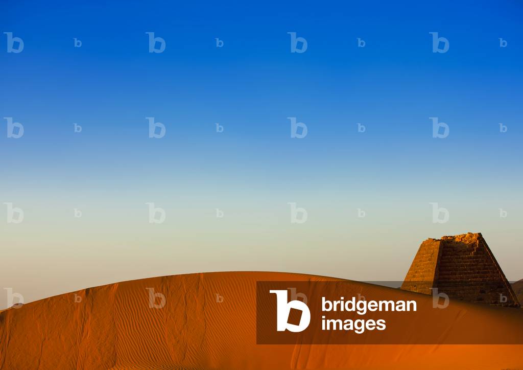 Pyramids in Royal Cemetery, Meroe, Kush, Sudan (photo)
