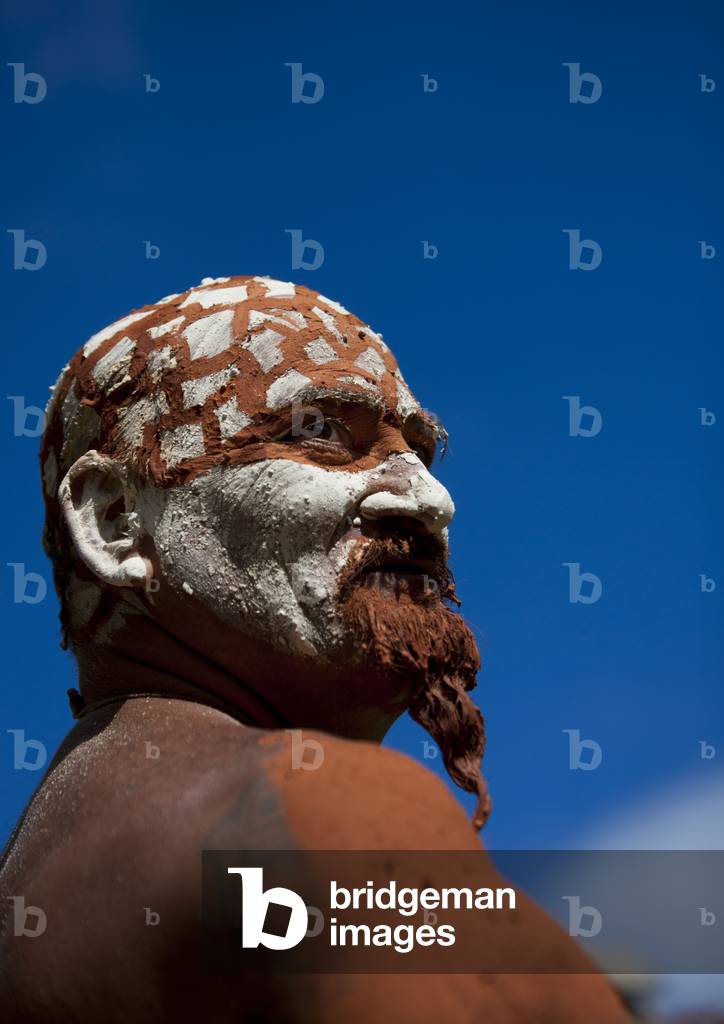 Man in Carnival Parade, Tapati Festival, Easter Island, Chile (photo)